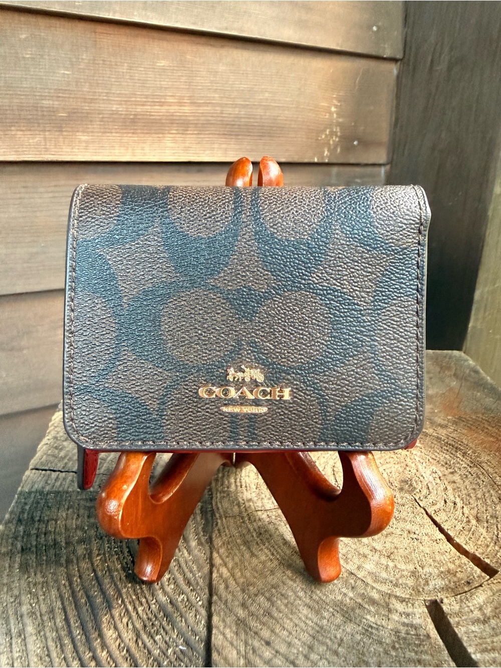 Coach Signature Trifold Wallet
